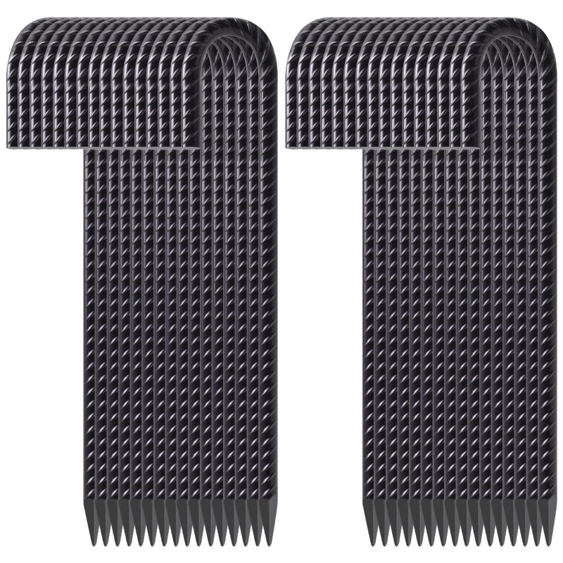 VVOKGO Garden Rebar Stakes J Hook 12 Inch Long Enough 32pcs, Rust Proof Black Coated Steel Trampoline Anchors Tent Stakes Metal Ground Stakes for Lawn Christmas Decorations - Image 1